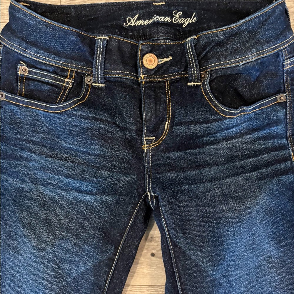 American Eagle Outfitters Women's Dark Blue Skinny Jeans